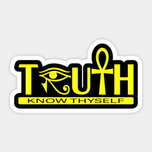 Truth Know Thyself Ankh Sticker